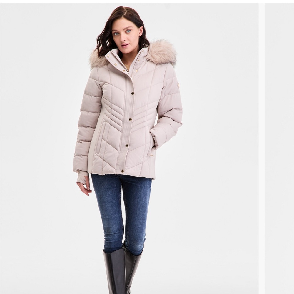 Michael Kors Taupe Puffer Jacket